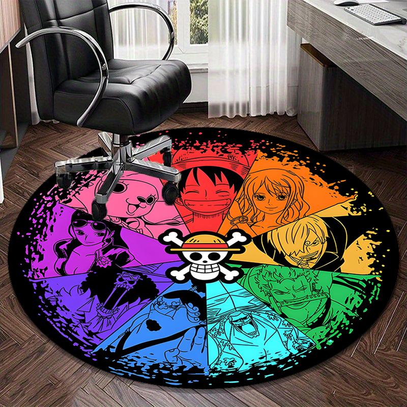 Classic Pirates Skull Crossbones round carpet Chair cushion Round Entryway Rug, Soft Round Rugs for Living Room, Bedroom, Circle Carpet decor gifts