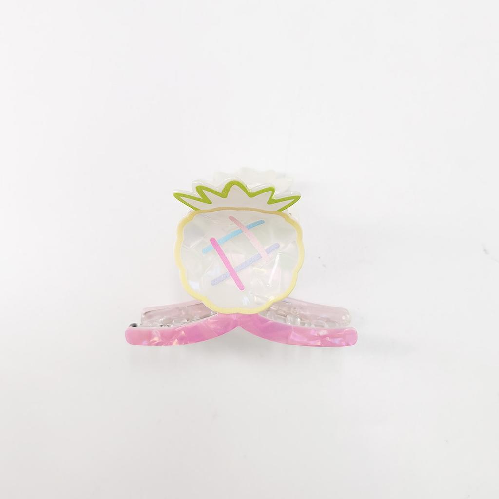 Супер милые дофаминовые заколки для волос для девочки, цвет прозрачный акрил, мультяшные фруктовые заколки, женские аксессуары для волос