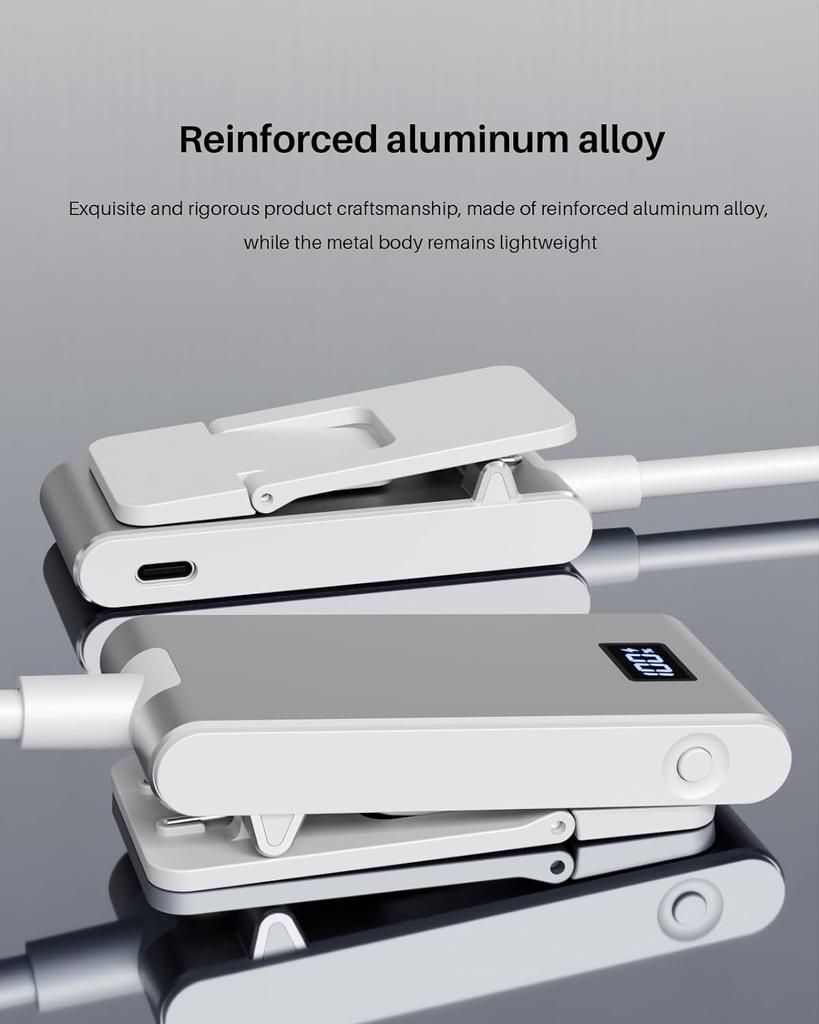 Алюминиевый аккумуляторный светильник для чтения, 3 цвета, 3 уровня яркости, пристегивающийся мини-светильник для чтения, небольшой ночник для чтения, лампа для учебы и чтения книг