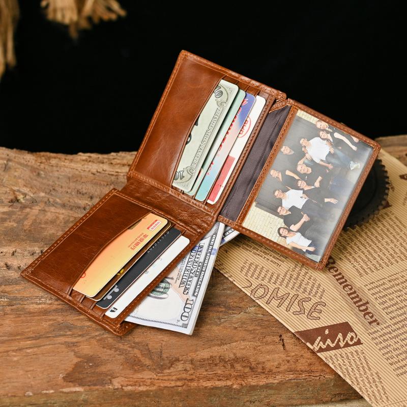 Orta Italian Bifold с окошком для удостоверения личности для мужчин, кожаный кошелек