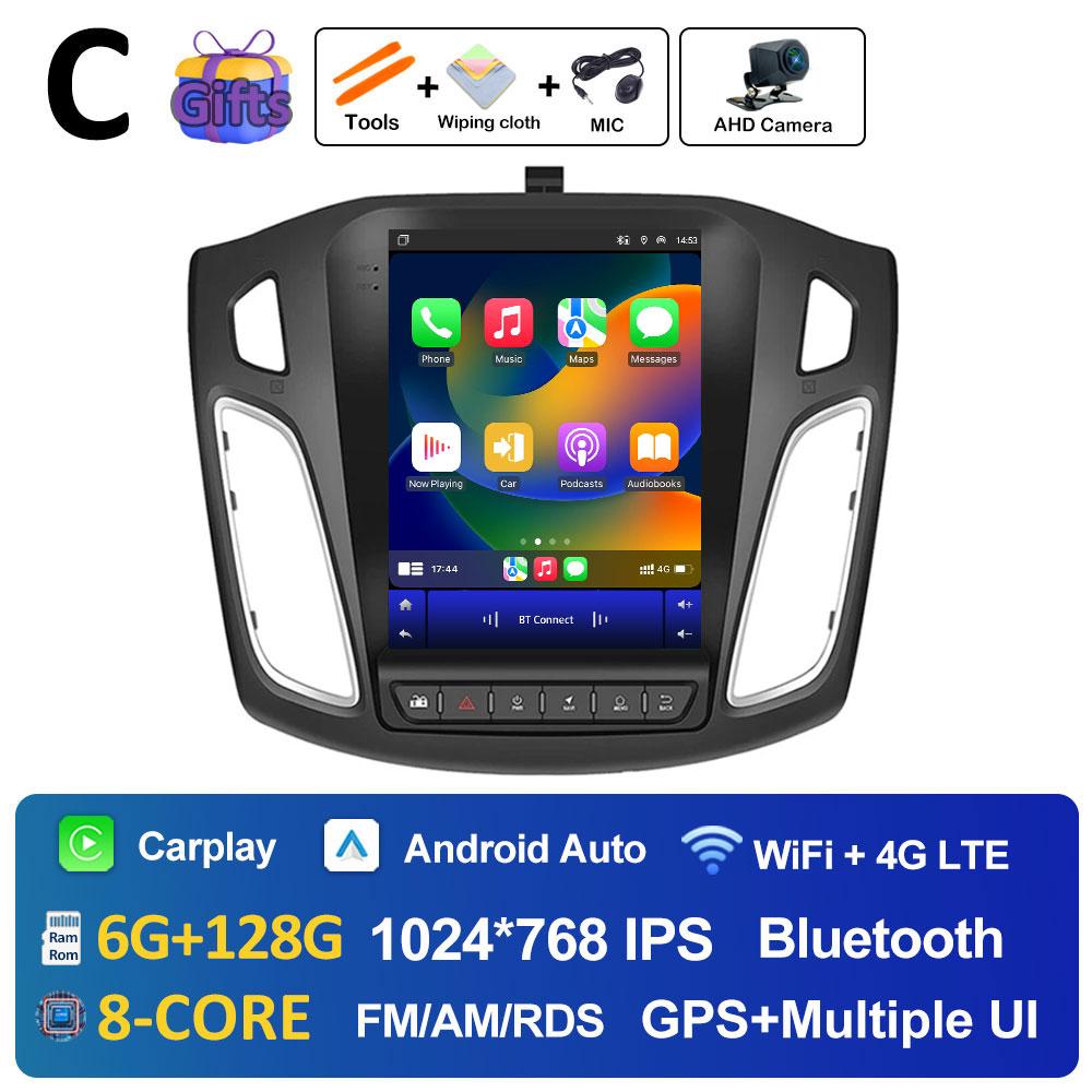 Android 14 Авто Радио Плеер Для Ford Focus 3 Mk 3 2011 2012 2013 2014 - 2019 DSP Стерео Вентилятор Охлаждения 2.5D Сенсорный Экран Нет 2 DIN