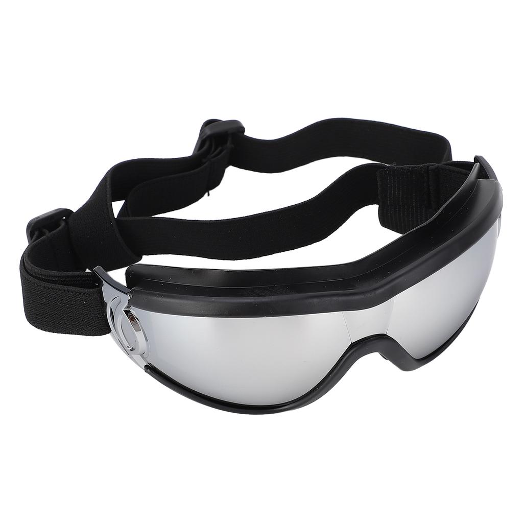Dog Goggles Wind Proof UV Proof Fog Proof Dog Sunglasses with Adjustable Strap for Outdoor Silver