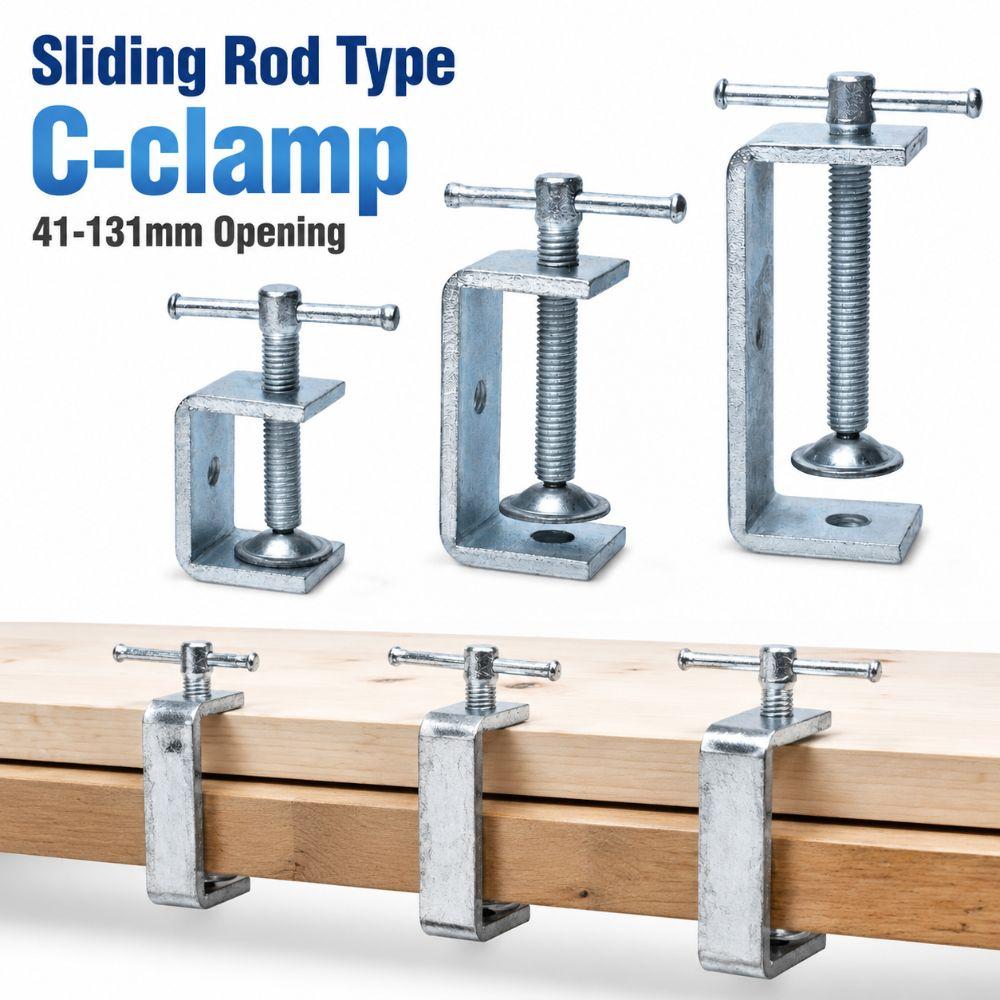 Zinc Plating C-clamp Adjustable Fixed Holder Clip High Quality Square Clamp Hardware Fasteners
