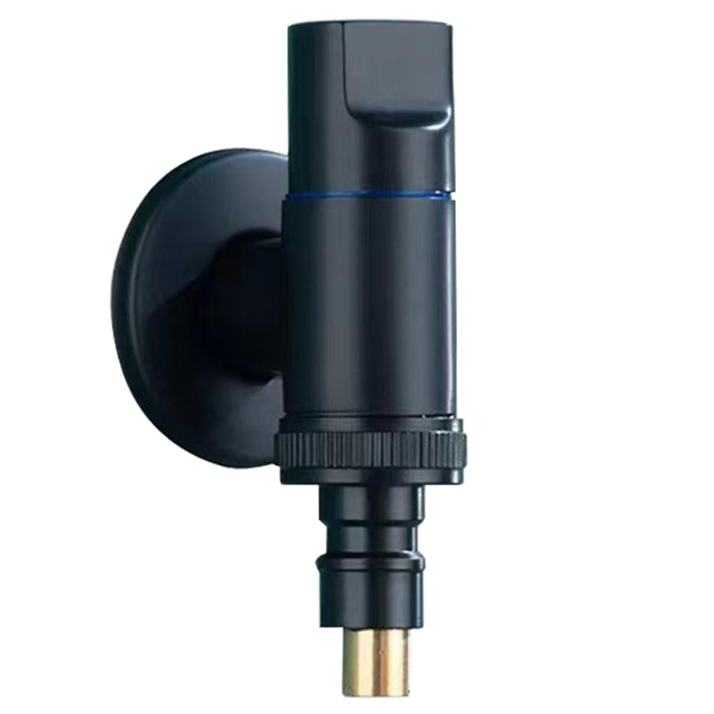 Кран для стиральной машины Угловой клапан Кран для швабры Серебристый Матовый черный Серый Выход холодной воды Цельная латунь Садовая раковина