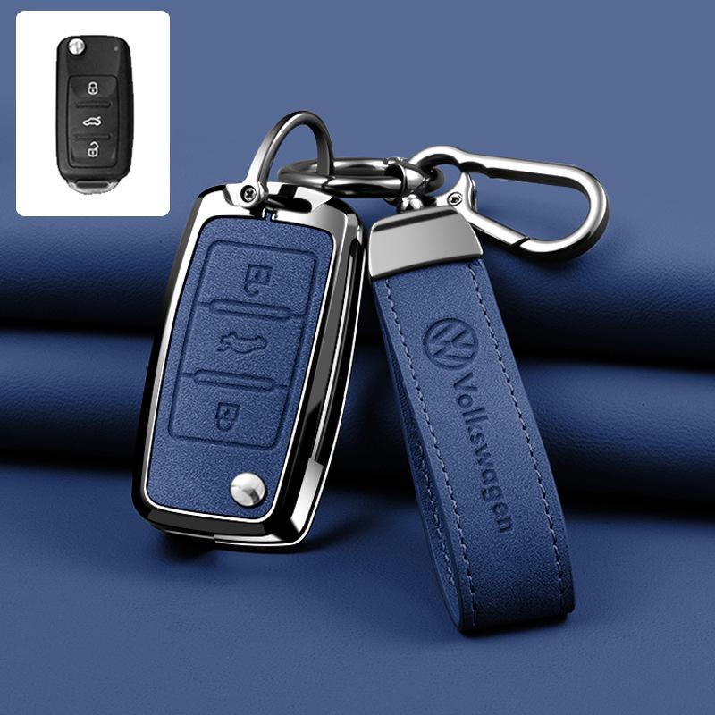 hijk1 Car Key Fob Case Cover For Volkswagen VW Polo Tiguan Golf Jetta Beetle Eos Scirocco Up Transporter Sharan Keychain Accessories