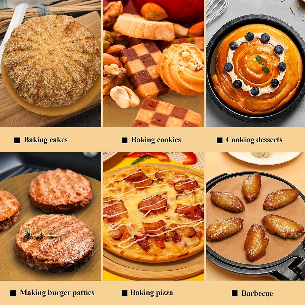 50/100 шт. Антипригарная круглая бумага для выпечки, для запекания на гриле, приготовления на пару, аэрофритюрницы, инструменты для выпечки в микроволновой печи, кухонные аксессуары