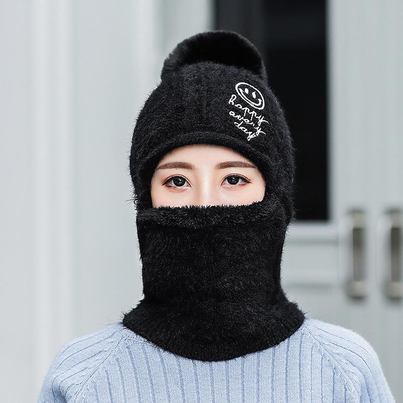 Флисовая утолщенная цельная шерстяная шапка женская зимняя холодная шарф цельная шапка для улицы для велоспорта шапка из шерстяной смеси