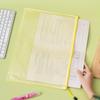5~20pcs A4/A5 Stationery Storage Bag Grid Zipper Bags Document Folder Waterproof Office Educational Supplies File Bag TMZ