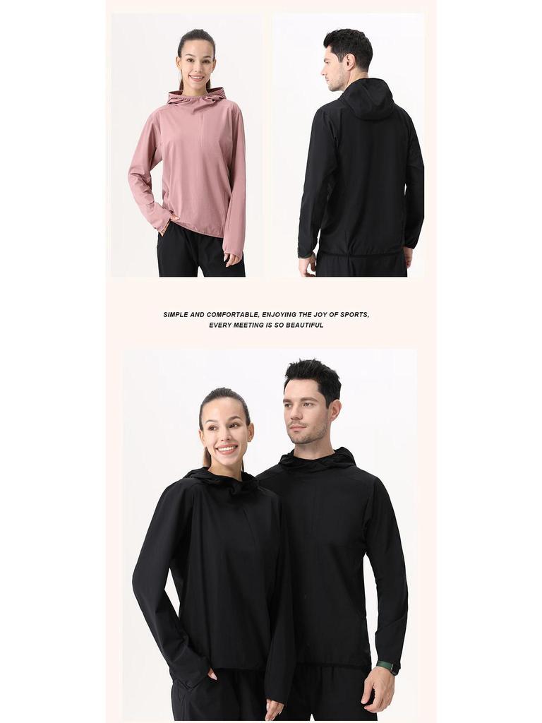 Ветрозащитная куртка для бега с капюшоном - Унисекс, водоотталкивающая, теплая, осенний спортивный пуловер для альпинизма