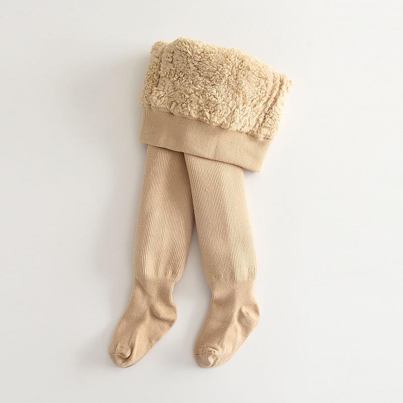 Зимние детские леггинсы в полоску с флисовой подкладкой, плотные и теплые колготки для малышей и детей, сохраняющие тепло