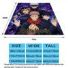 1PC Jujutsu Kaisen Patterned Flannel Blanket Suitable For All Seasons For Home Decor Warmth And Comfort Gifts Holiday Present