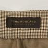 TOMORROWLAND Excellent Condition 24AW Brownie Gun Club Check Tuck Wide Pants Bottoms 36 Brown/HoundstoothUsed