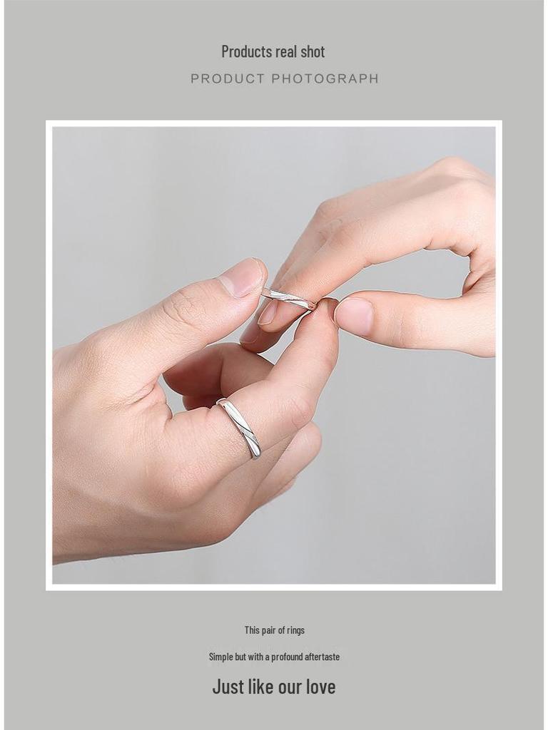 Парные кольца из стерлингового серебра 925 пробы 'Close to Me' - Роскошные серебряные кольца для дней рождения, предложений и годовщин