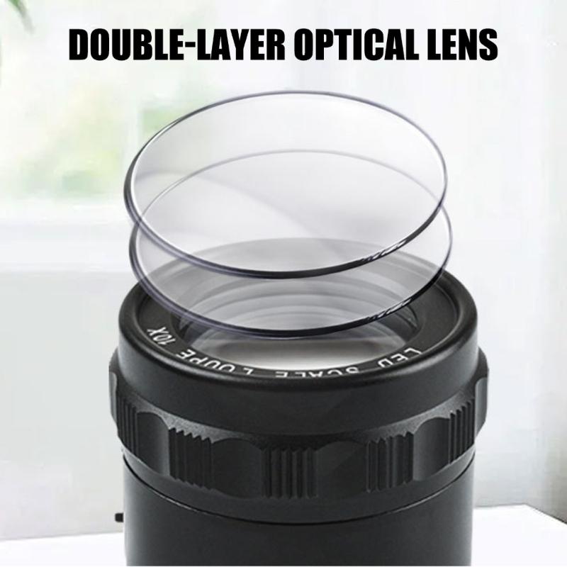 Multifunctional Magnifying Tool with Integrated Rule  & LED illuminate Multifunction  Magnifying for Detailed Observation