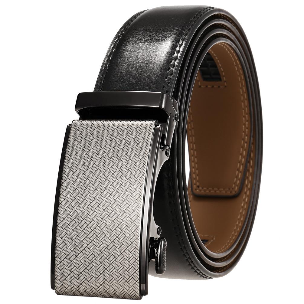 Модный ремень с автоматической пряжкой, мужской ремень из коровьей кожи, ремень из сплава Ly36-24872-1