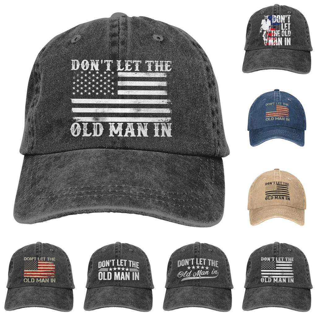 Хлопковая Бейсболка с Принтом Американского Флага и Текстом Регулируемая Застежка-Ремешок для Взрослых Унисекс Повседневный Головной Убор