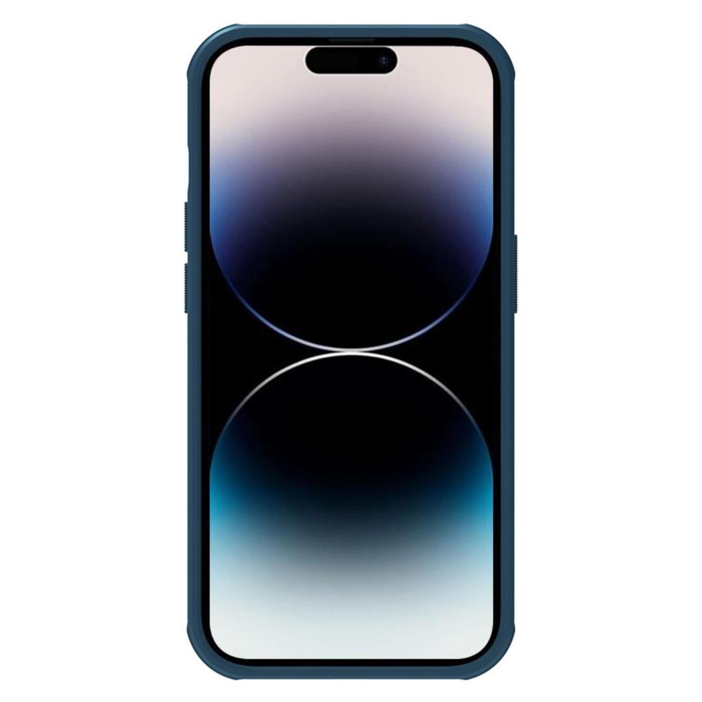 Чехол Nillkin Frosted MagSafe для iPhone 14 Pro Max - синий магнитный экран