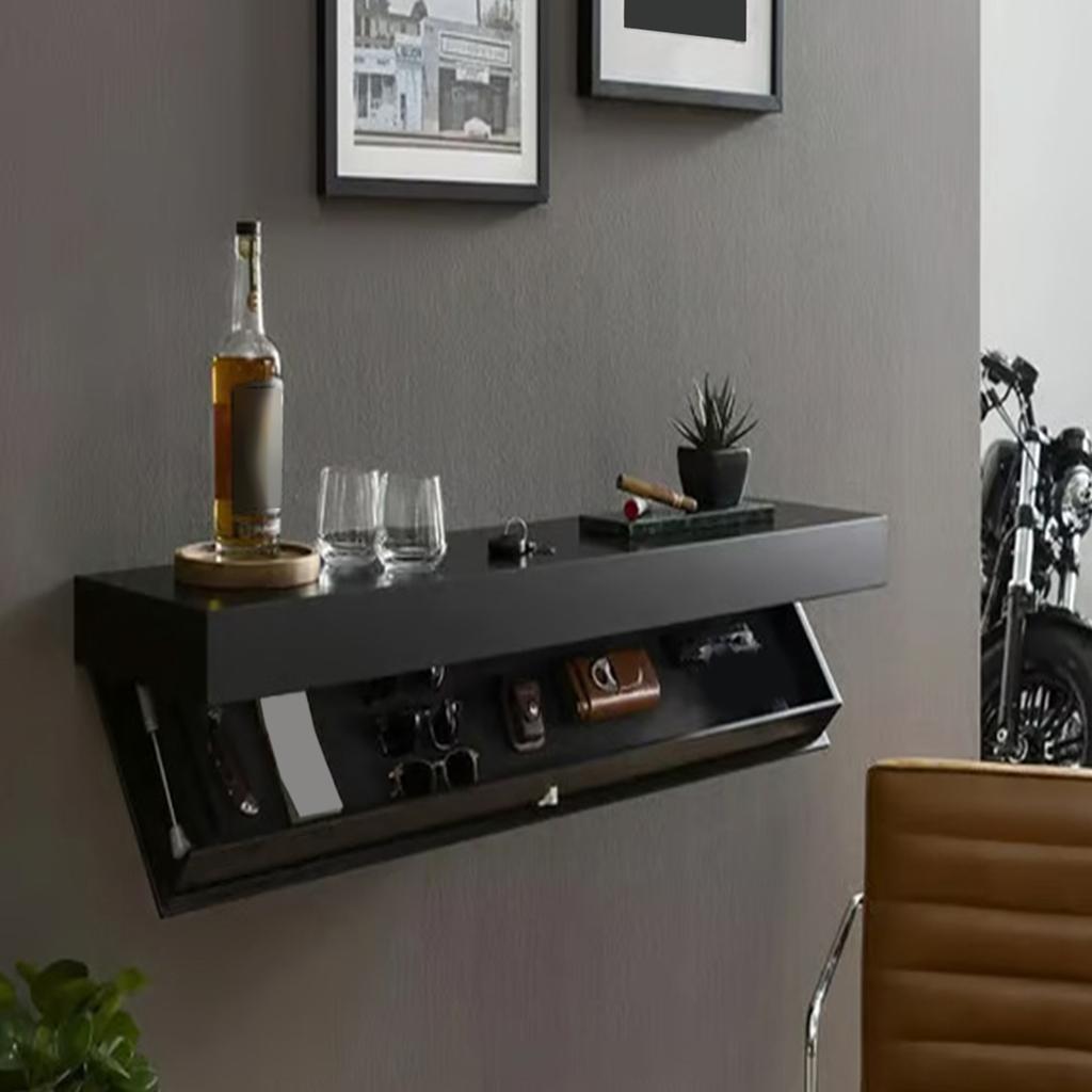 Секретный отсек для хранения ценных вещей и конфиденциальности Настенный винный шкаф Плавающая полка Скрытая мебель