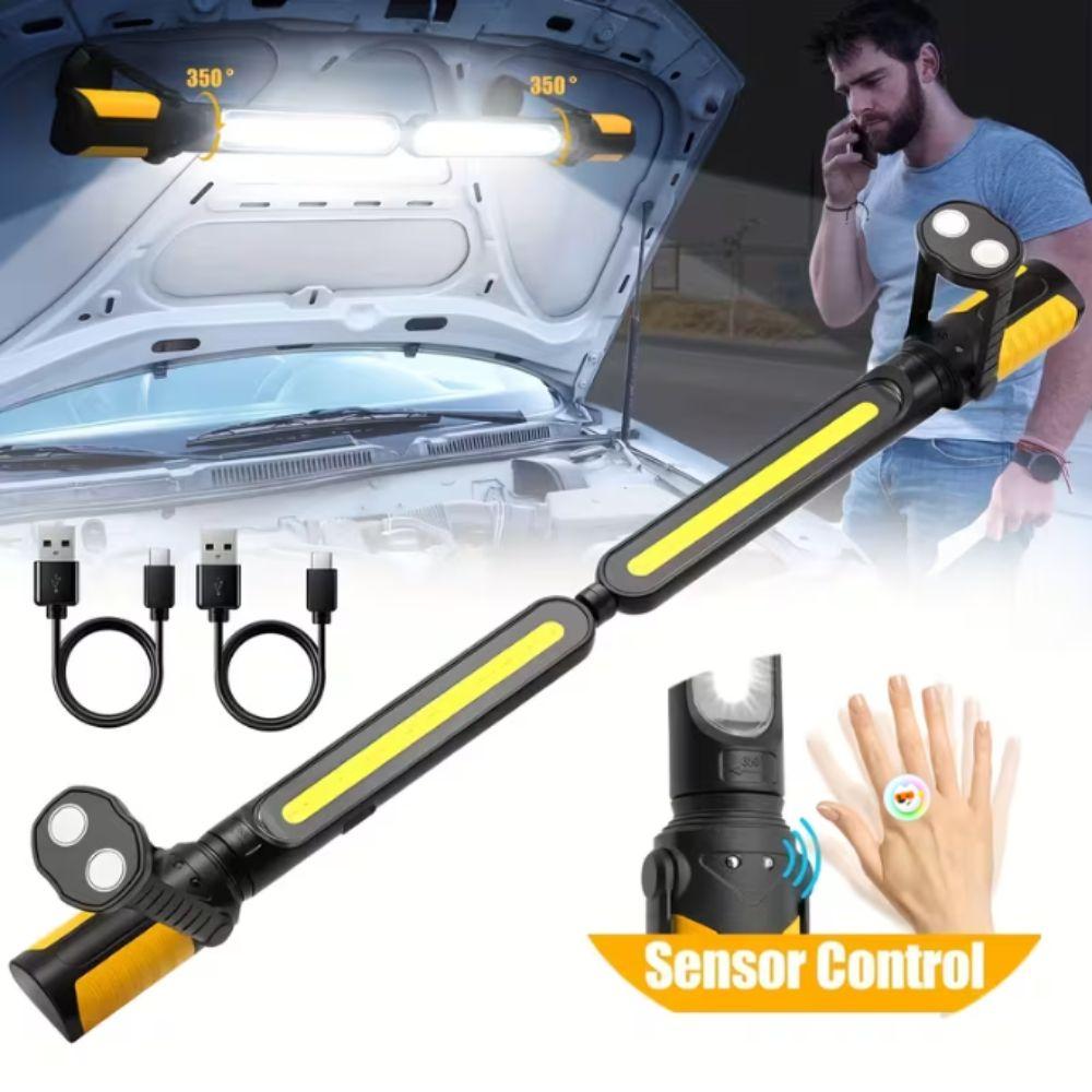 Magnetic Base Work Light Bar 4400mAh Rechargeable COB Charging Light  Maintenance Light