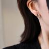 Серьги-кольца Huggie из стерлингового серебра 925 пробы с покрытием 18 карат золотом, с круглыми цирконами, подвесные, для женщин, сверкающие, повседневные, для вечеринок
