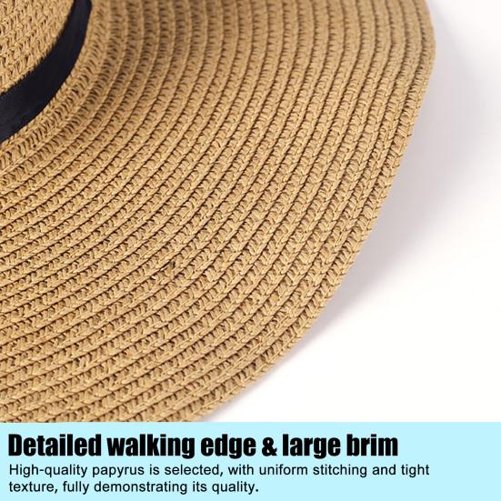 Women Straw Hat Wide Brim Lace-up Lightweight Quick-Drying Hat Hiking Sun Protection Hat Walking Neck