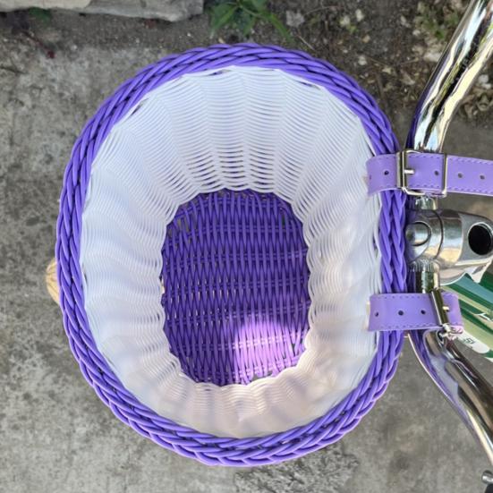 Передняя корзина для велосипеда с регулируемым ремнем, большой вместимостью, прочный несущий велосипедный руль