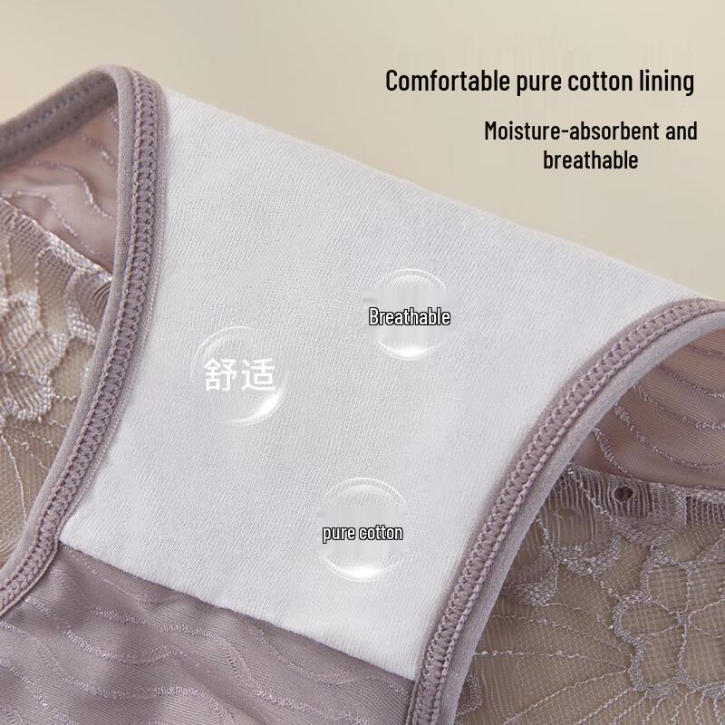 Women's Sexy Lace Hollow Mid-Waist Briefs 3-Pack