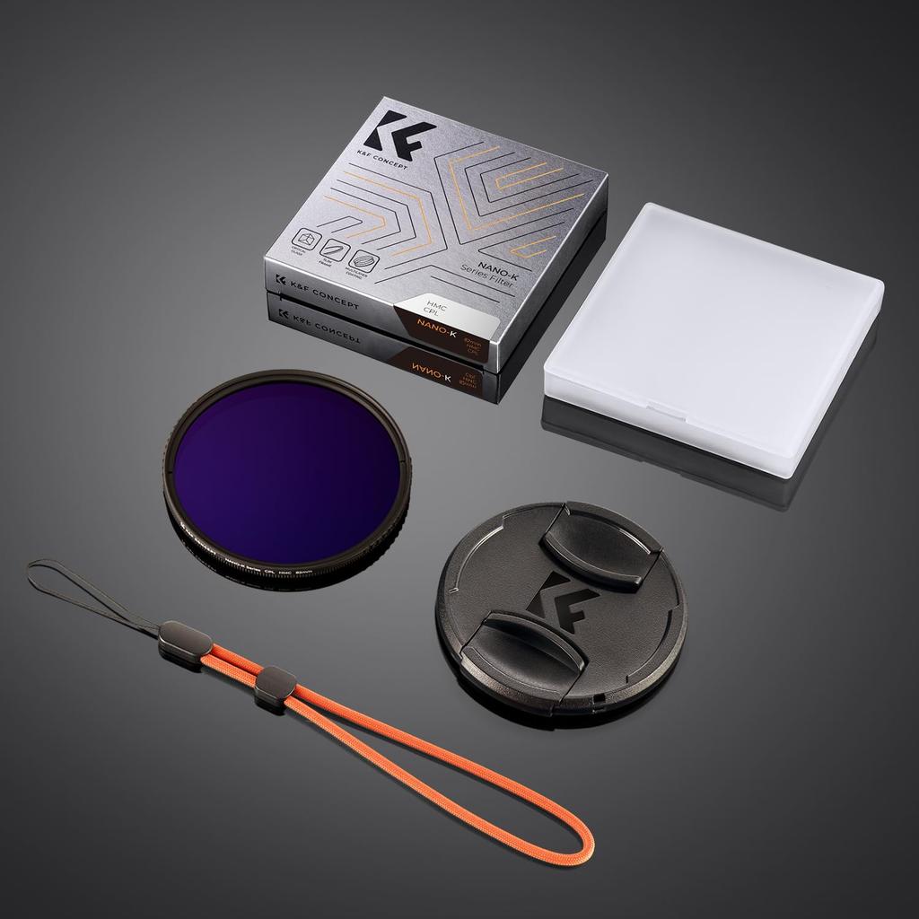 Concept 82mm PL Filter with Lens Cap for Reflection High Thin Circular Polarizing CPL Thin K&F Reduction, Transmission, Frame, Filter, Filter,