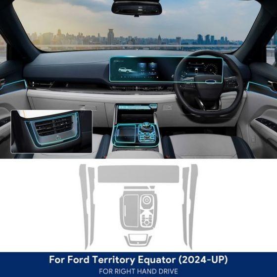 Car Interior TPU Protector Anti-scratch Film For Ford Territory Equator 2024-2025 Protective Transparent Stickers Accessories