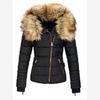 Winter Cotton-padded Clothes Women's Fur Collar Zipper Cotton-padded Warm Jacket