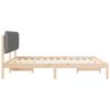 Bed Frame with Padded Headboard Light Grey 180 x 200 cm