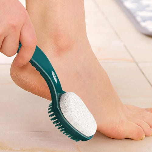 Jubepk Foot Scrubber Brush, 2-in-1 Foot Pumice Stone | Multifunctional 2-in-1 Foot Care Tool | Foot-Gentle Pumice Stone, Comfortable Bathroom Accessor