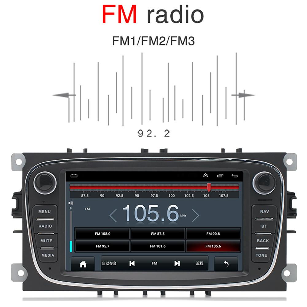 NAVIGUIDE 7'' Android For Ford Focus II S-Max Mondeo 9 C-Max 2008-2011 For Galaxy II Kuga 2006-2011 Car Multimeida Player NO DVD