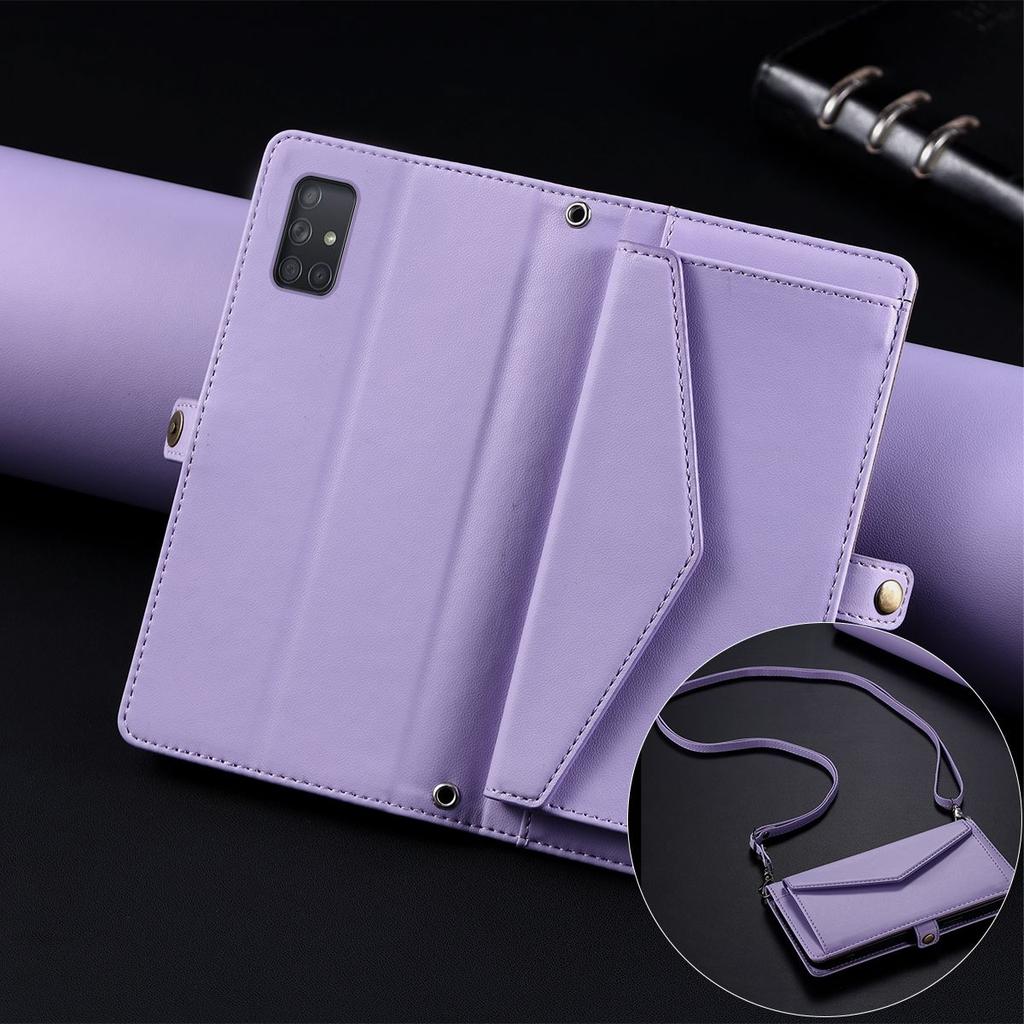 Чехол-книжка для Samsung Galaxy A71 4G, A51 В стиле конверта из ПУ-кожи Кошелек Чехол для телефона С ремешком через плечо