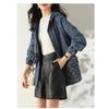 Korean Style Denim Jacket Women Loose Fit Spring Autumn Fashion Hooded Casual Coat