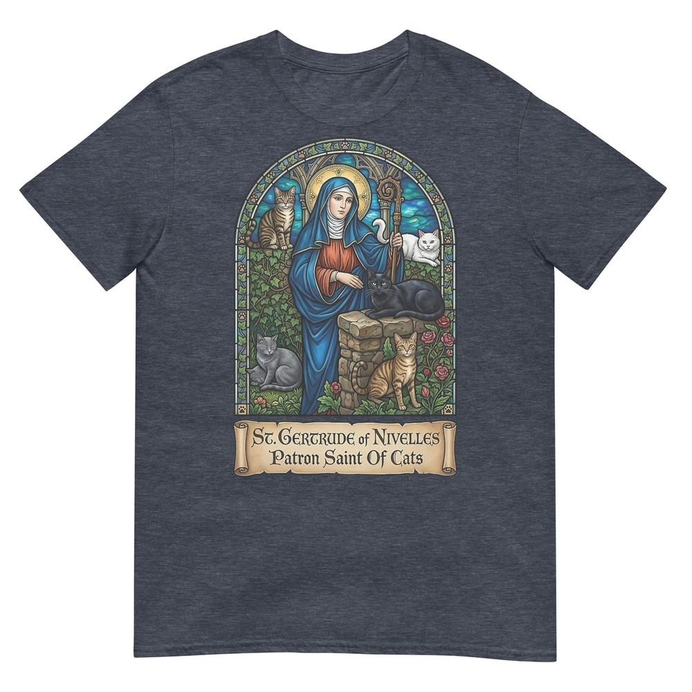 St Gertrude Of Nivelles Patron Saint Of Cats TShirt