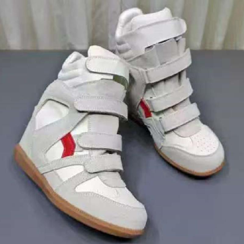 Женская обувь на липучках, увеличивающая рост, скрытая внутренняя высота, осенняя новинка, спортивная и повседневная обувь, немного увеличивающая рост и стройнящая