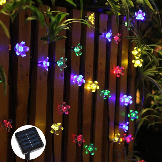 7m IP65 Waterproof Fairy Solar Sakura String 50LEDs Lights Garden Party Decor