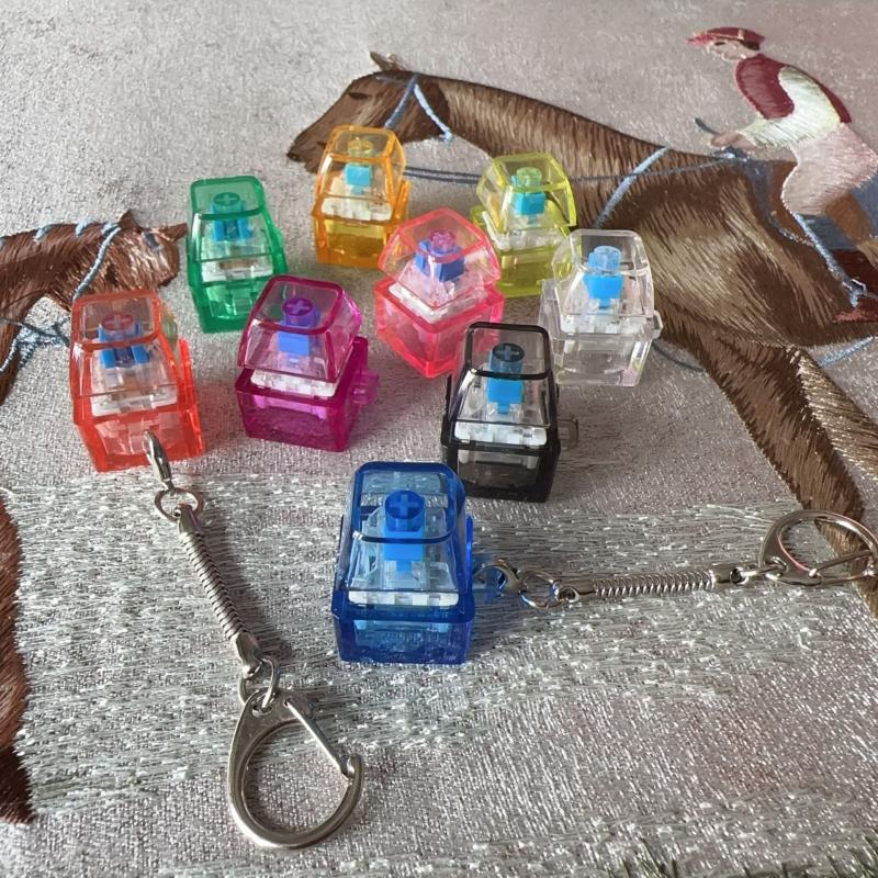 Светодиодная клавиатура брелок игрушка снятие стресса сделай сам кнопка палец колпачки для клавиатуры игрушка маленькие подарки маленькие гаджеты брелки