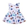 Детские платья принцессы с принтом для маленьких девочек
