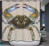 Шторка для душа с крабом, 3D-краб, Водонепроницаемая шторка для душа, Индивидуальная декоративная шторка для ванной, Современные аксессуары для ванной комнаты, Душ
