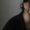 Преувеличенные барочные металлические серьги-кольца для женщин, новый дизайн, матовое золото, простые серьги-капли, модный циркон, подарок