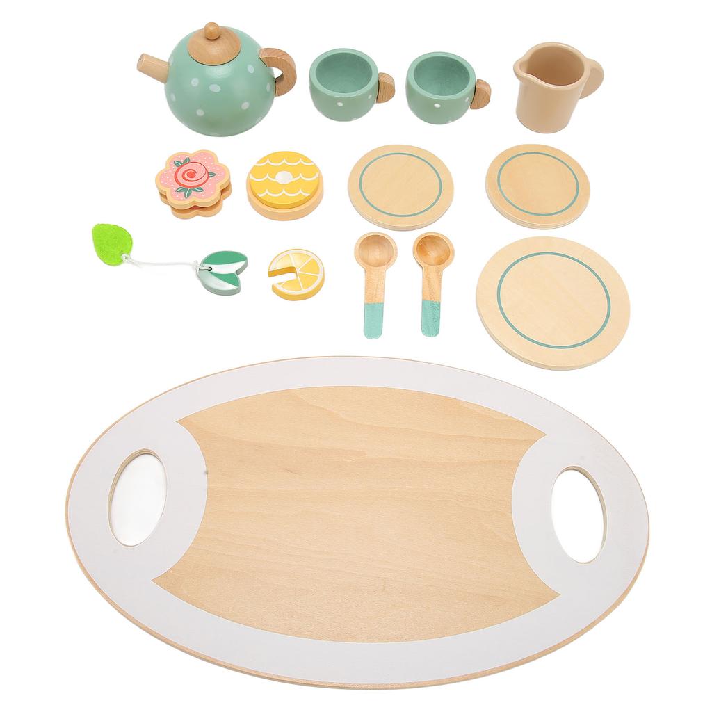 Pretend Play Tea Party Set Interesting Smoother Edges Vivid Details Play Food Accessories for Toys