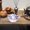 Китайский керамический чайник Керамический чайник Вращающийся на 360 градусов Мини ручной чайник Деревянная ручка Креативный для дома офиса путешествий