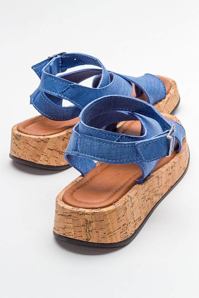 Женские повседневные сандалии Сары Джинсовые синие летние туфли 