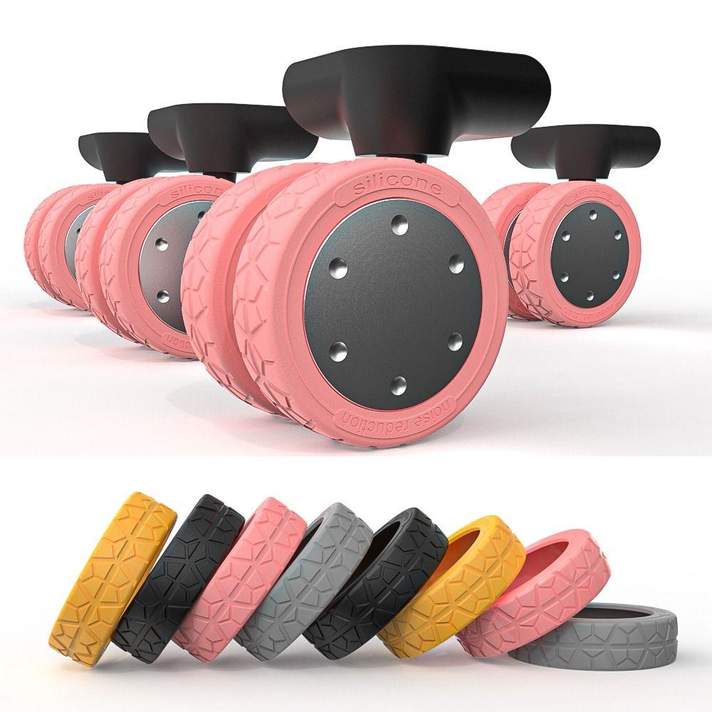 8 шт. Силиконовые защитные чехлы для колес чемодана, снижающие шум, чехлы для колесиков тележки