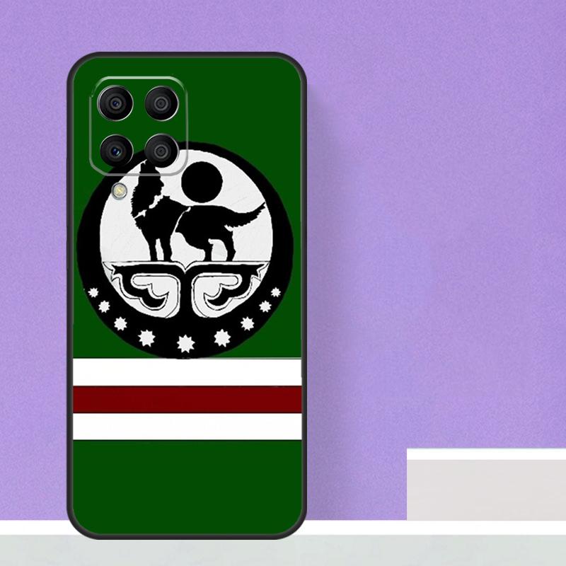 Чеченский флаг Чеченский волк для Samsung Galaxy M15 M55 M13 M33 M53 M21 M31 M51 M30s M20 M14 M34 M54 M12 M32 M52 чехол