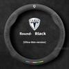 CSQOZ1 For Tesla Model 3 Model Y Model S Model X Roadster Suede Anti-slip Breathable Car Steering Wheel Cover Auto Accessories