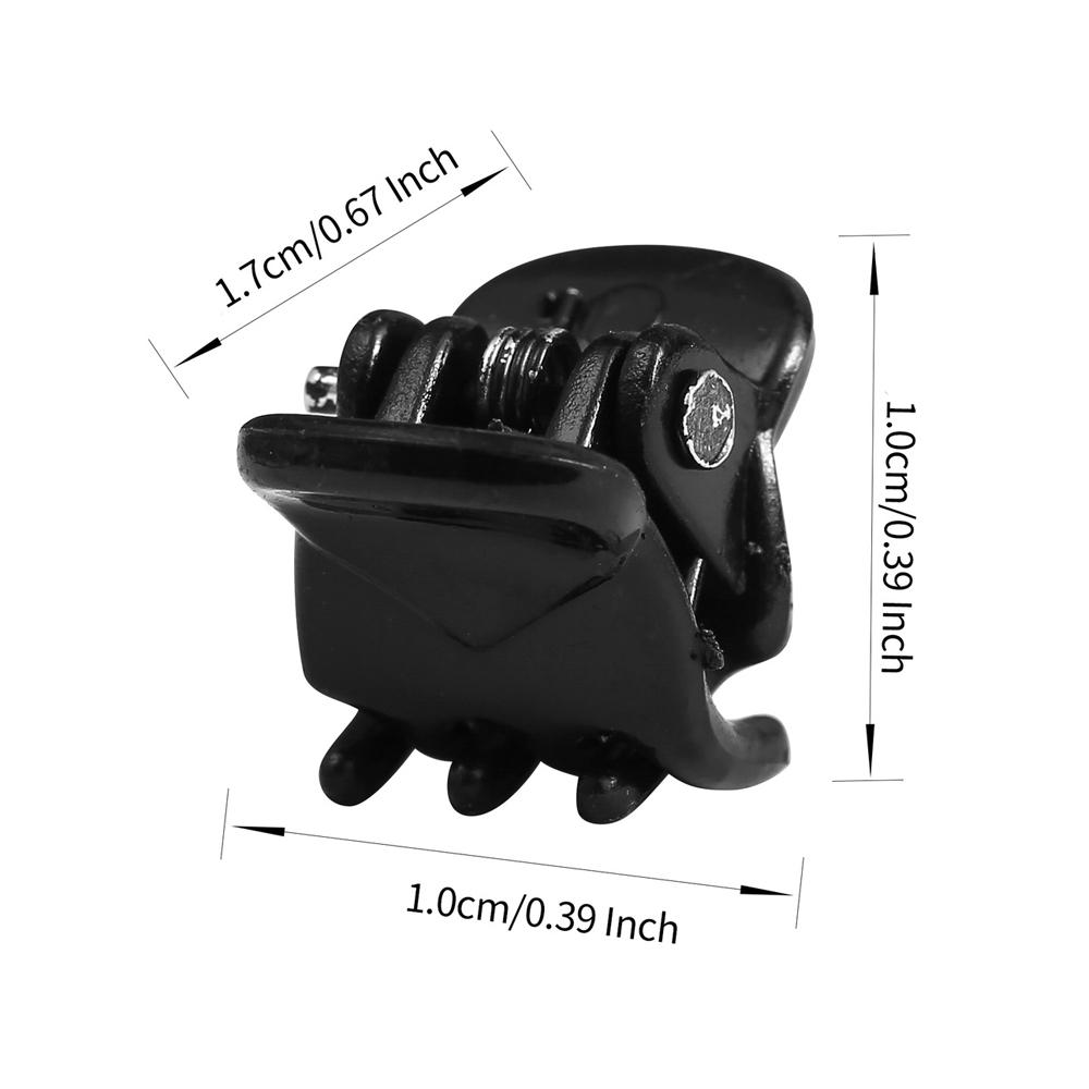 10 шт. Зажимы-крабы для волос для женщин 1,0 1,5 см Маленькие Черные Коричневые Прозрачные Пластиковые Мини-заколки Шпильки Аксессуары для укладки волос