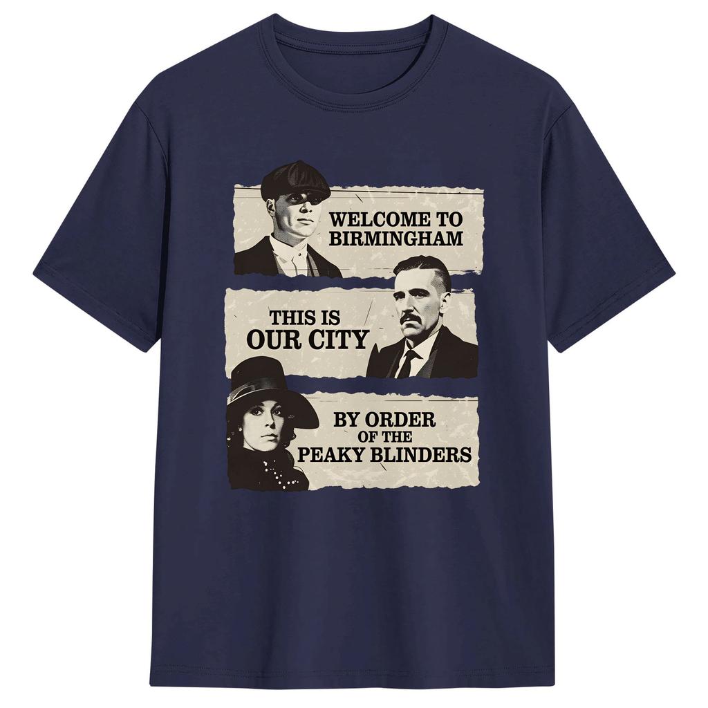 Crazy Peaky Blinders This Is Our City TShirt for Unisex Crew Neck Pure Cotton T Shirt  Short Sleeve Tees Unique Clothes